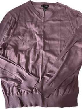 Theory Men's V-Neck Sweater in Soft Lavender